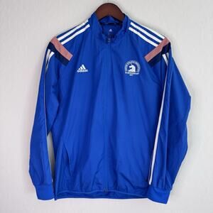 Adidas Womens/Youth Large Blue Track Jacket Embroidered Marathon Running
